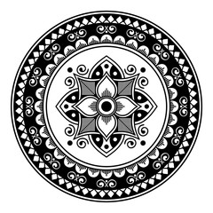 Abstract mandala for coloring page