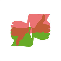 thumbs up and thumbs down icon