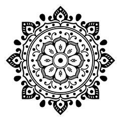 Abstract mandala for coloring page