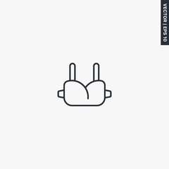 Obraz premium Bra, linear style sign for mobile concept and web design