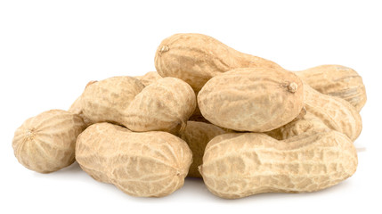 Peanuts isolated on white background