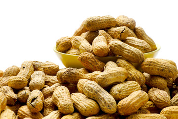 Pile of Peanuts Isolated on White