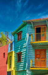 Fototapeta premium Colorful Caminto street scenes in La Boca, the oldest working-class neighborhood of Buenos Aires, Argentina.