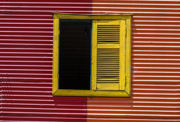 Colorful Caminto street scenes in La Boca, the oldest working-class neighborhood of Buenos Aires, Argentina.