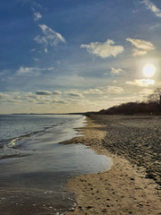 Plaża nad Morzem Bałtyckim. Sopot, Polska. Europa