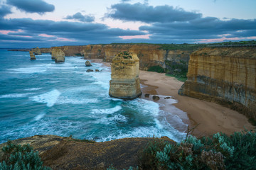 twelve apostles at sunrise, great ocean road in victoria, australia