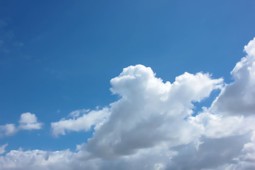 Fototapeta na wymiar white fluffy cloud and sky