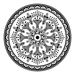Ethnic Mandala Ornament. Arabic, Pakistan, Moroccan, Turkish, Indian, Spain motifs