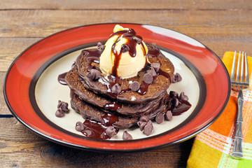 Chololate Chip Pancake Breakfast