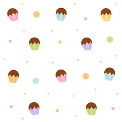 Brazilian dessert called "brigadeiro" seamless pattern