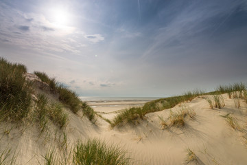 Les dunes à Fort-Mahon le long de la plage