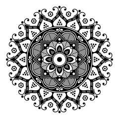 Ethnic Mandala Ornament. Arabic, Pakistan, Moroccan, Turkish, Indian, Spain motifs