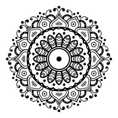 Ethnic Mandala Ornament. Arabic, Pakistan, Moroccan, Turkish, Indian, Spain motifs
