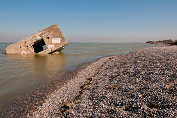 Fototapeta na wymiar Grande marée en Baie de Somme