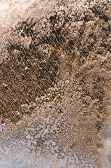 Graphisme de la glace en Baie de Somme (plage,Le Crotoy)