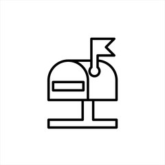 mail box icon vector sign illustration