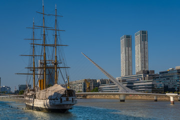 Puerto Madero, the ancient docks area of the city of Buenos Aires, redeveloped in the 90's., Buenos Aires, Argentina