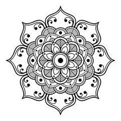 Ethnic Mandala Ornament. Arabic, Pakistan, Moroccan, Turkish, Indian, Spain motifs
