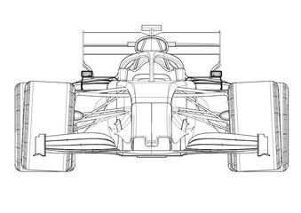 Silhouet F1 Auto Vector
