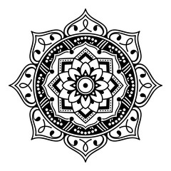 Ethnic Mandala Ornament. Arabic, Pakistan, Moroccan, Turkish, Indian, Spain motifs