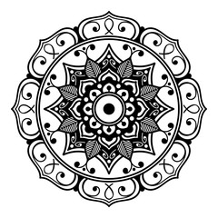 Ethnic Mandala Ornament. Arabic, Pakistan, Moroccan, Turkish, Indian, Spain motifs