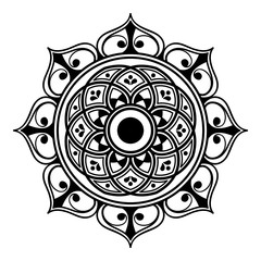 Ethnic Mandala Ornament. Arabic, Pakistan, Moroccan, Turkish, Indian, Spain motifs