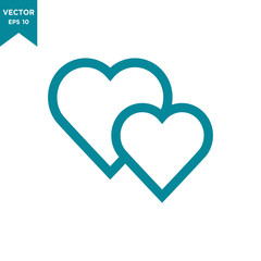 heart icon in trendy flat style