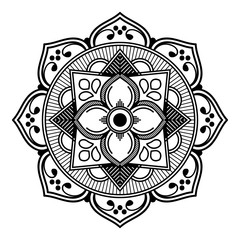 Ethnic Mandala Ornament. Arabic, Pakistan, Moroccan, Turkish, Indian, Spain motifs