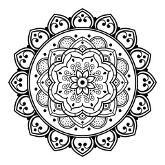Ethnic Mandala Ornament. Arabic, Pakistan, Moroccan, Turkish, Indian, Spain motifs