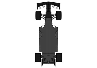 Fototapeta premium Colored F1 Car Vector