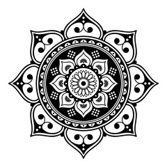 Ethnic Mandala Ornament. Arabic, Pakistan, Moroccan, Turkish, Indian, Spain motifs