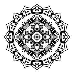Mandala decorative ornament. Can be used for greeting card, phone case print, etc. Hand drawn background