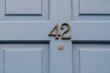 Sleek house number 42