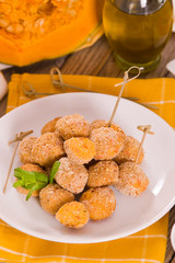 Pumpkin chicken meatballs.