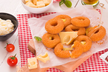 Fried cheese ring.