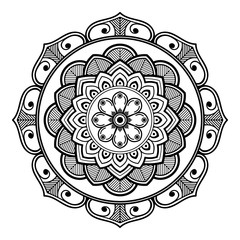 Mandala decorative ornament. Can be used for greeting card, phone case print, etc. Hand drawn background