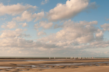 Leçon de char à voile sur la plage de Quend-Plage