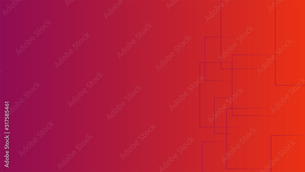 Poster polygon circle figures in red vector gradient background