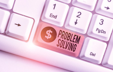 Word writing text Problem Solving. Business photo showcasing process of finding solutions to...