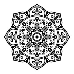 Mandala decorative ornament. Can be used for greeting card, phone case print, etc. Hand drawn background
