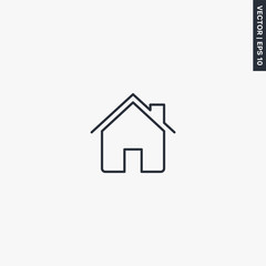 Home, linear style sign for mobile concept and web design