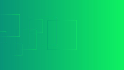 Polygon circle figures in green vector gradient background