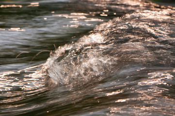 Remous de l'eau dans un ruisseau