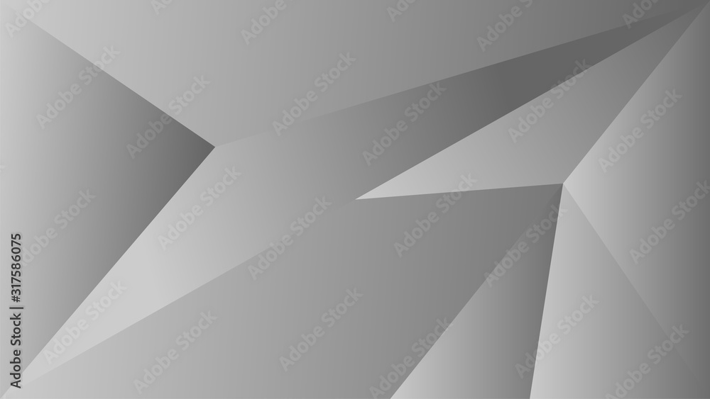 Aufkleber polygon triangle in black and white vector gradient background