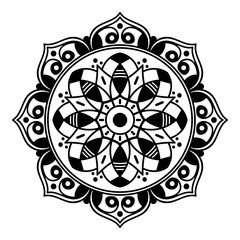 Mandala decorative ornament. Can be used for greeting card, phone case print, etc. Hand drawn background