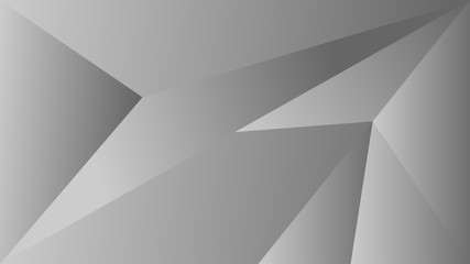 Polygon triangle in black and white vector gradient background