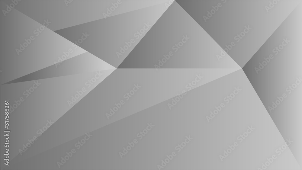 Aufkleber polygon triangle in black and white vector gradient background