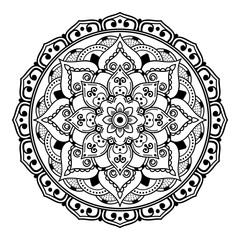 Mandala decorative ornament. Can be used for greeting card, phone case print, etc. Hand drawn background
