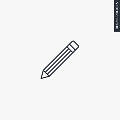 Pencil, linear style sign for mobile concept and web design