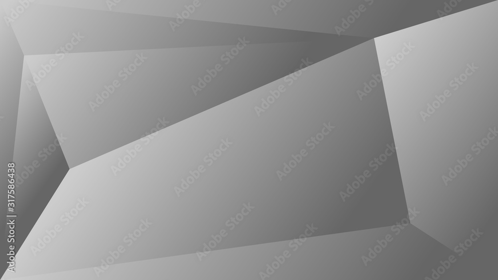 Poster polygon triangle in black and white vector gradient background